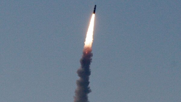 Испытательный запуск баллистической ракеты М51. Архивное фото