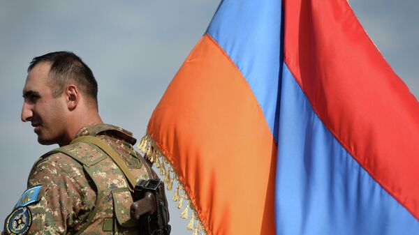 Военнослужащий подразделения Вооруженных сил Армении. Архивное фото