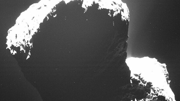 Фотография «темной стороны» кометы Чурюмова-Герасименко, полученная «Розеттой»