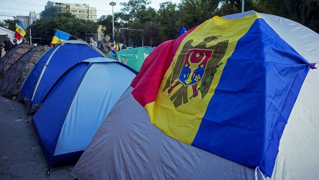 Акции протеста в Кишиневе. Архивное фото