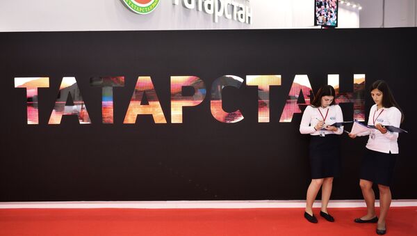 Павильон Республики Татарстан на выставке в рамках Международного инвестиционного форума Сочи-2015. Архивное фото