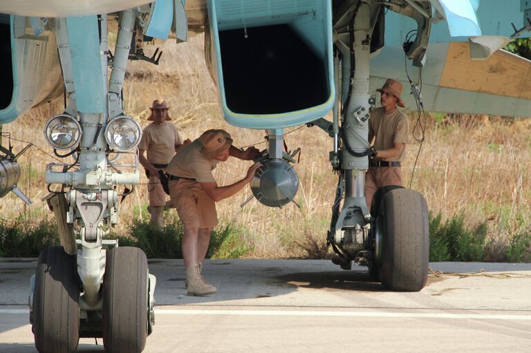 Российская боевая авиация на аэродроме Хмеймим в Сирии