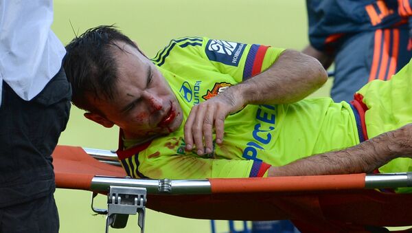 Игрок ЦСКА Бибрас Натхо, получивший травму в матче 11-го тура чемпионата России по футболу