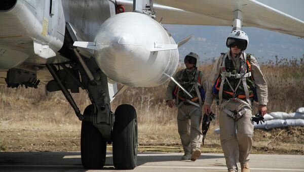 Российская боевая авиагруппа на аэродроме Хмеймим в Сирии