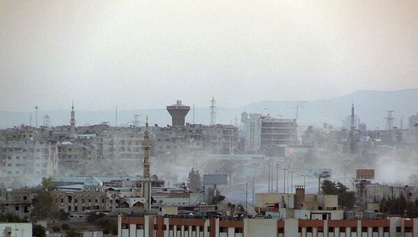 Боевые действия в пригороде Дамаска. Архивное фото