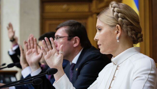 Депутат Верховной рады Украины, лидер партии Батькивщина Юлия Тимошенко