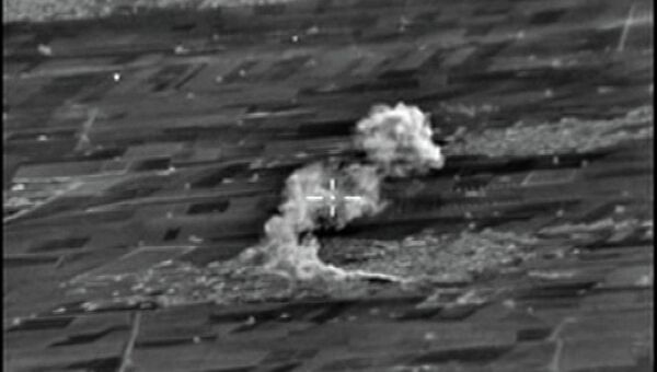 Авиационный удар по командному пункту Исламского государства в сирийской провинции Ракка. Архивное фото