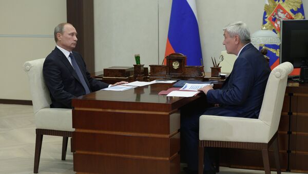 Президент РФ В.Путин встретился с главой Росфинмониторинга Ю.Чиханчиным