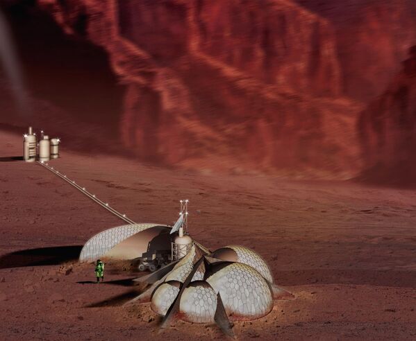 Проект дома на Марсе от команды Mars Terrain Intelligence Collaborative