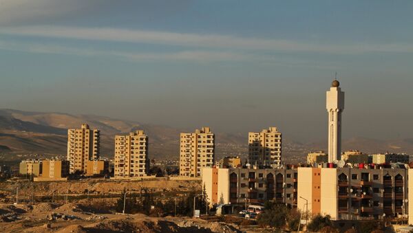Вид на жилые дома города Дамаска