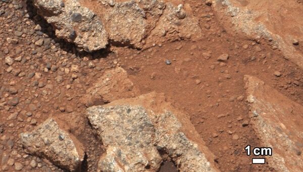 Фрагменты гальки, найденные марсоходом Curiosit