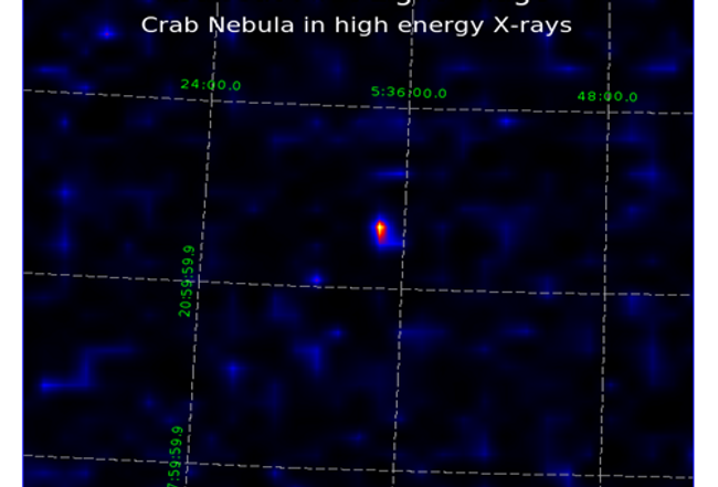 Крабовидная Туманность в жестком рентгене. Первый снимок с AstroSat
