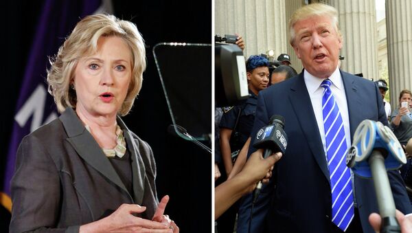 Кандидаты на выборах президента США от демократов - Хиллари Клинтон и Дональд Трамп - от республиканцев