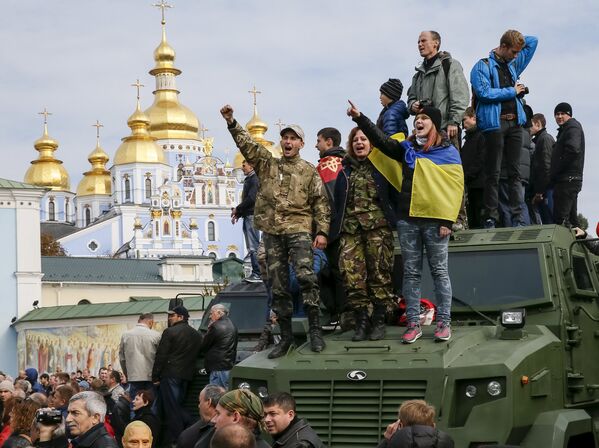 Участники Марша героев в Киеве