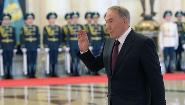 Президент Казахстана Нурсултан Назарбаев во время церемонии официальной встречи