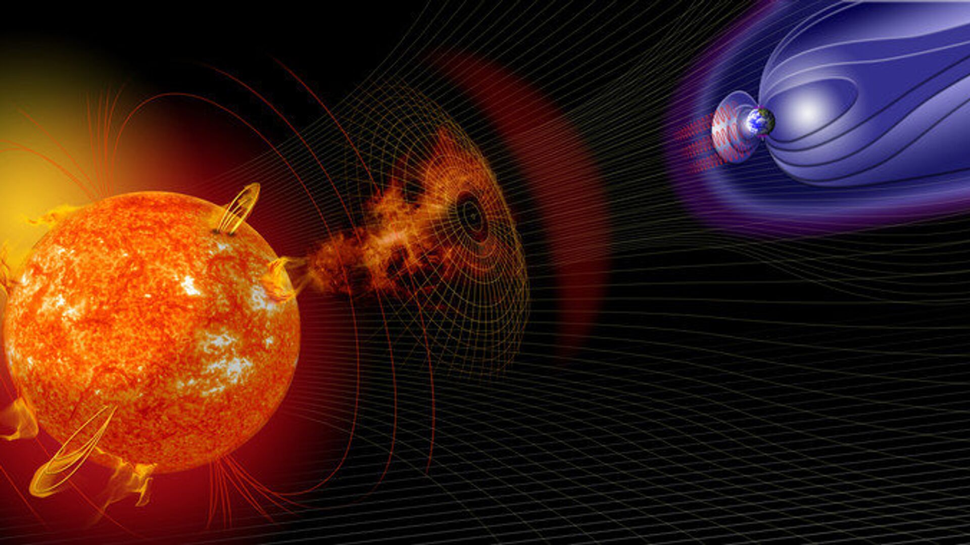 Мощные магнитные бури после вспышек на Солнце могут быть очень опасны - РИА Новости, 1920, 05.06.2020