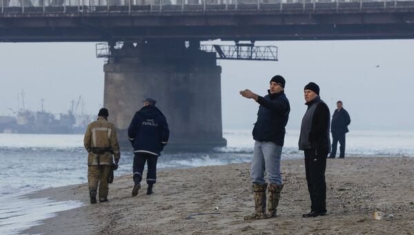 Спасательная операция по поиску пострадавших после крушения катера у берегов Одесской области
