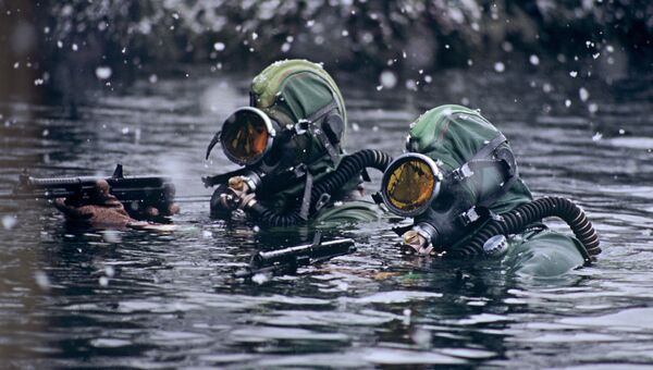 Бойцы отряда подводно-диверсионных сил и средств