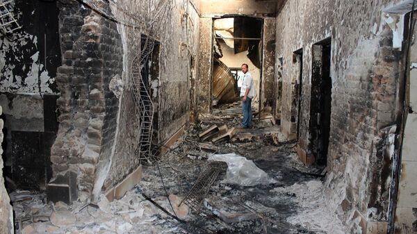 Разрушенная больница международной организации Врачи без границ в городе Кундузе на севере Афганистана