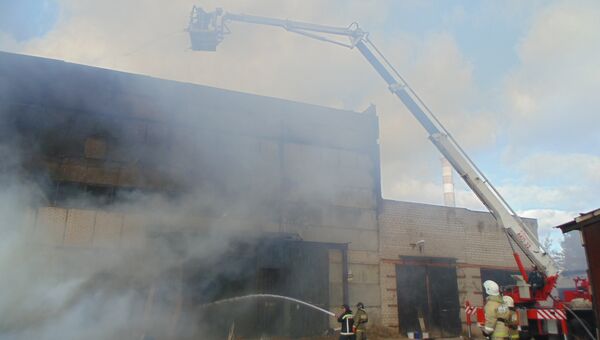 Пожар в цеху по производству дверей в городе Ковров