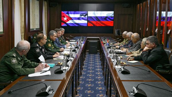 Министр обороны РФ Сергей Шойгу во время встречи с делегацией Кубы