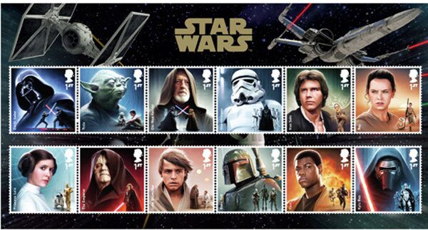 Серия марок посвященных новому эпизоду Звездных войн