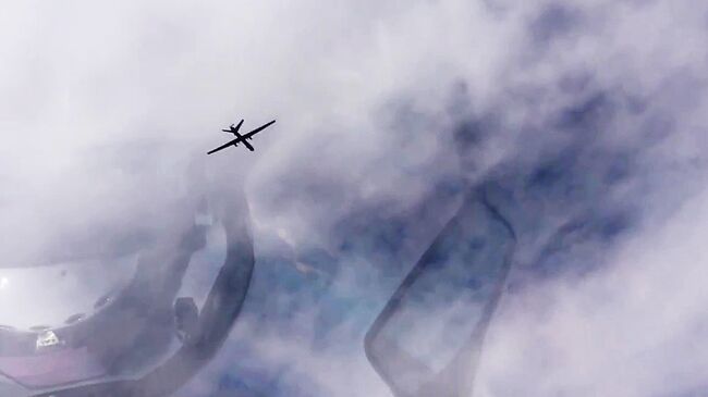 Беспилотник в небе Сирии. Архивное фото