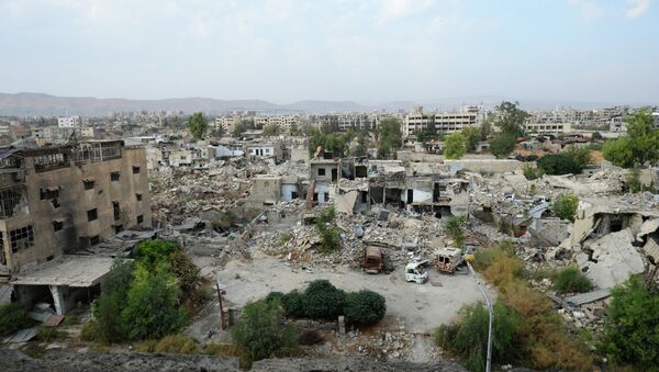 Район Джобар в Дамаске, удерживаемый боевиками Джебхат ан-Нусра. Архивное фото