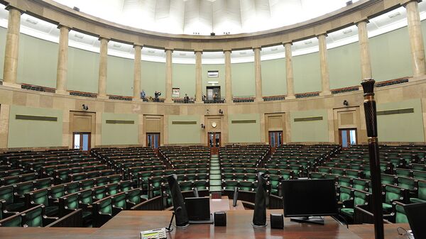 Зал заседаний парламента Польши в Варшаве