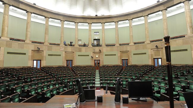 Зал заседаний парламента Польши. Архивное фото