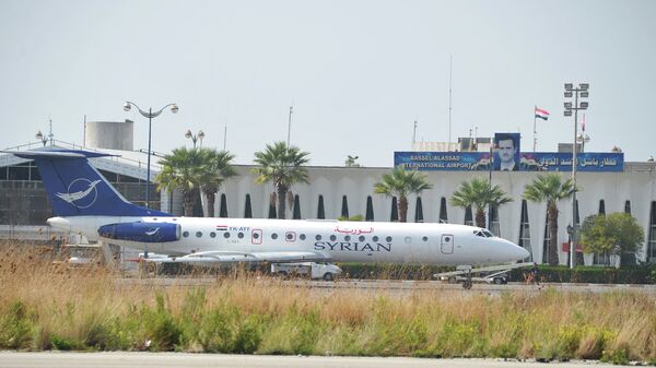 Самолет Сирийских авиалиний в аэропорту Латакии, Сирия