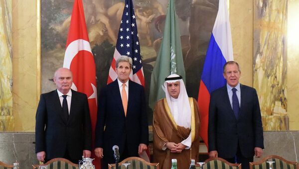 Министерская встреча России, США, Саудовской Аравии и Турции по Сирии в Вене