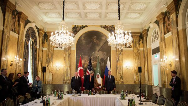 Министерская встреча России, США, Саудовской Аравии и Турции по Сирии в Вене