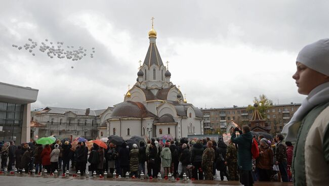 Памятная церемония, посвященная XIII годовщине со дня трагедии на Дубровке. Архивное фото