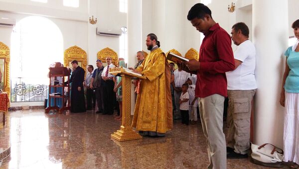 Освящение первого русского православного храма в Камбодже
