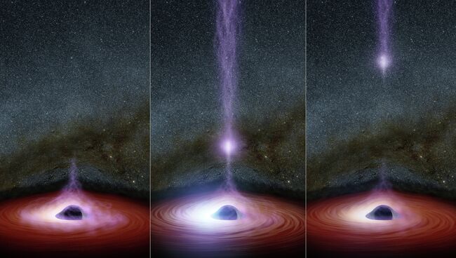 Ученые застукали черную дыру в момент колоссального выброса