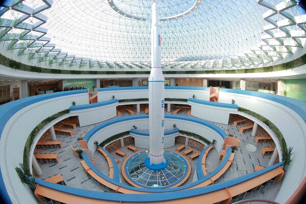 Архитектура КНДР. Интерьер Научно-технического комплекса в Пхеньяне