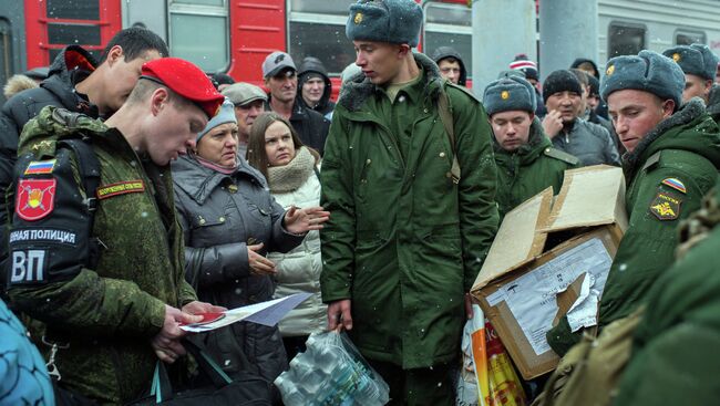 Осенний призыв на военную службу в Омске. Архивное фото