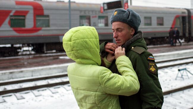 Осенний призыв на военную службу в Омске. Архивное фото