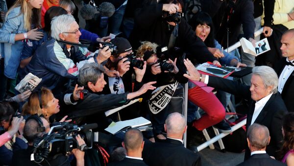 Французский актер Ален Делон на кинофестивале в Каннах