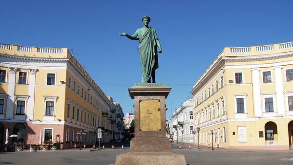 Памятник Дюку де Ришелье в Одессе. Архивное фото