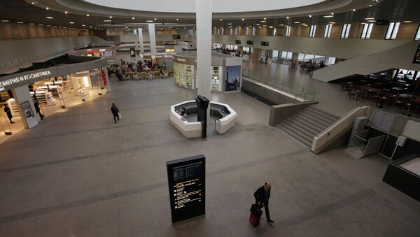 Терминал аэропорта Пулково в Санкт-Петербурге. Архивное фото