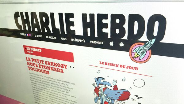 Страница сайта французского сатирического еженедельника Charlie Hebdo