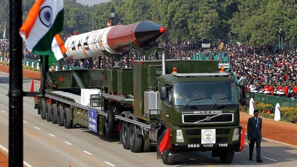 Индийская ракета Agni-IV во время парада. Архивное фото