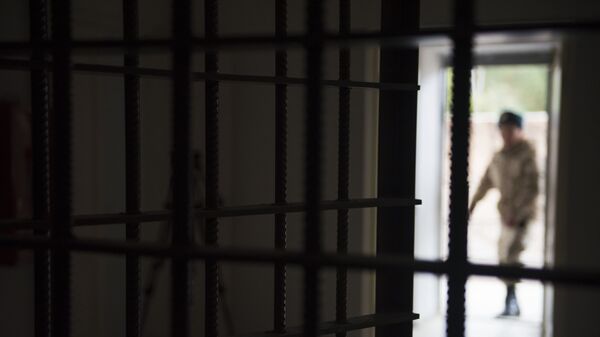 Решетка камеры заключенного. Архивное фото