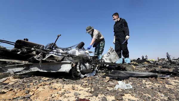 Российские эксперты на месте крушения самолета Airbus A321 авиакомпании Когалымавиа в Египте
