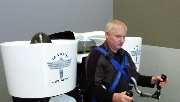 Гленн Мартин, изобретатель Martin Jetpack — персонального летательного аппарата вертикального взлета и посадки. Архивное фото