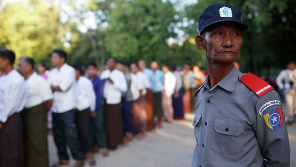 Полицейский в Мьянме. Архивное фото