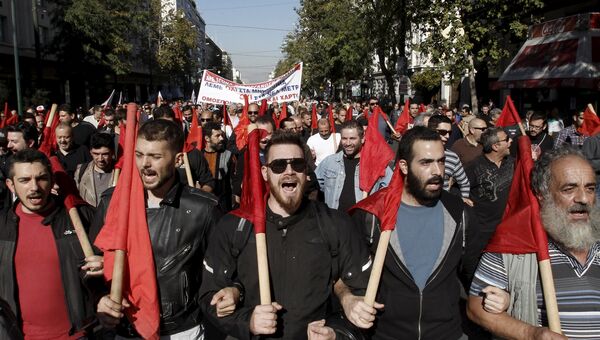 24-часовая забастовка в Афинах, Греция
