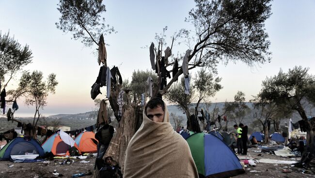 Мигрант на острове Лесбос, Греция. Архивное фото